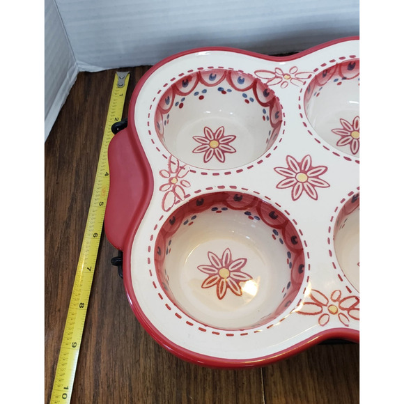 Cooks Tradition Muffin Pan Dutch Porcelain Oven/Mic/Dishwasher Safe - Picture 11 of 13